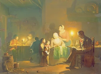 Innenraum bei Kerzenlicht